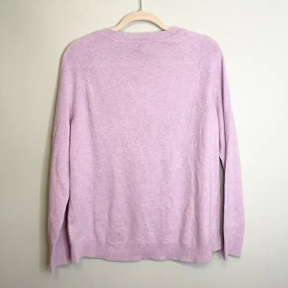 Apt 9 Cashmere Lavender Lilac Sweater long sleeve nwt women’s size L - Picture 4 of 8
